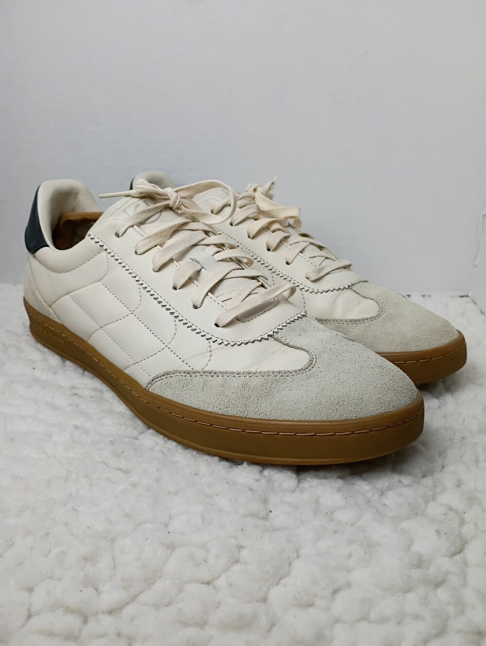 Cole Haan GrandPrø Leather Suede Sneakers White Gum Men's 13M C38049
